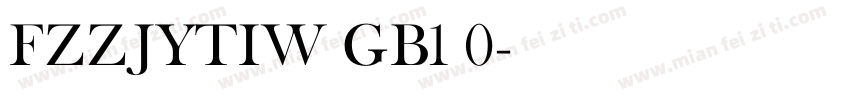 FZZJYTIW GB1 0字体转换